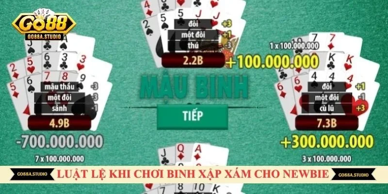 Luật lệ chung khi chơi binh xập xám cho newbie