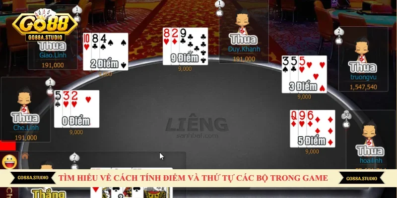 Tìm hiểu về cách tính điểm và thứ tự các bộ trong game 